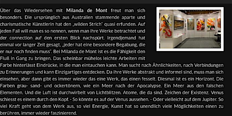 Milanda de Mont 2020 Arte Wiesbaden - Art Critic by CRELALA Kunst